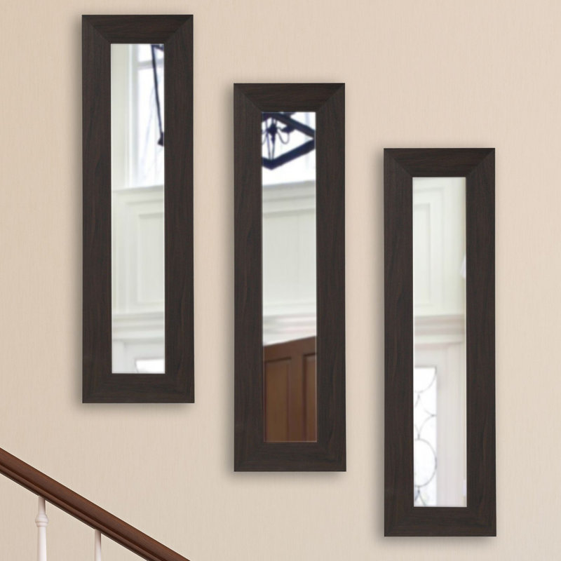 Ensemble de 3 miroirs patinés modernes et contemporains Hobson, H 32,5 po x l 11,5 po