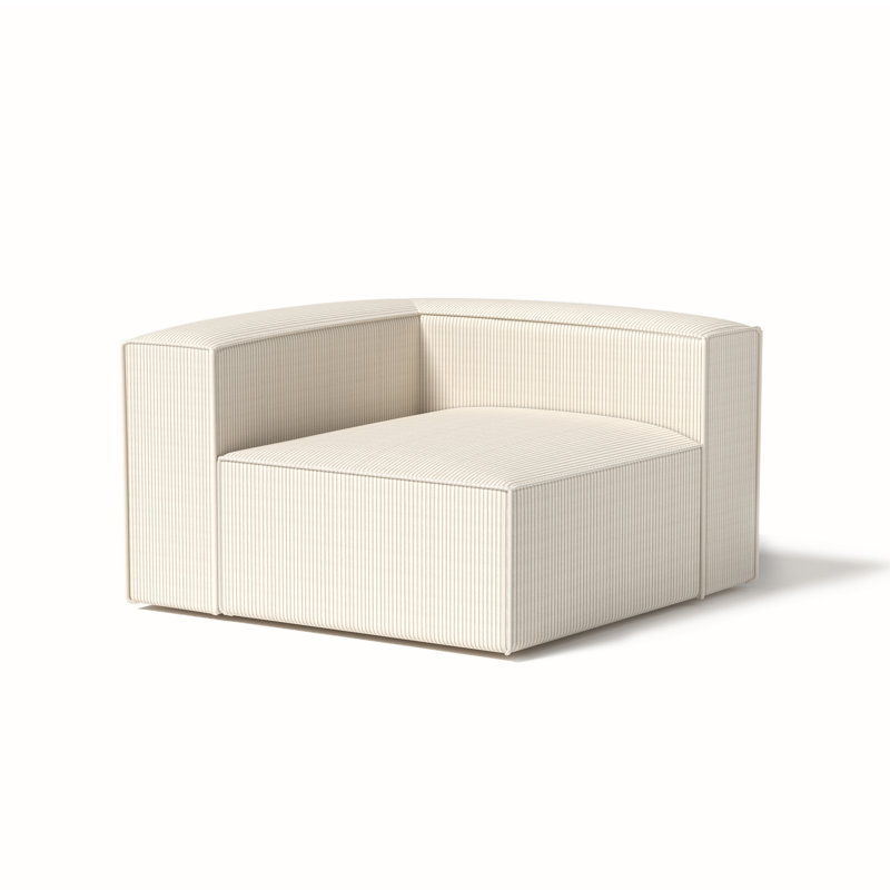 Hershberger-Canapé côté gauche-beige-1/5, Velours côtelé beige