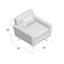 Fauteuil en polyester capitonné l 34 po Norton St Philip-1375089376