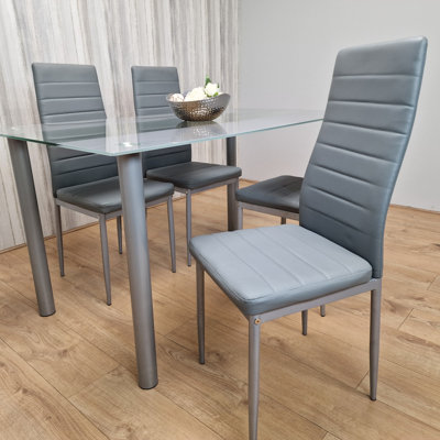 Sabb 4 -Person Glass Dining Set
