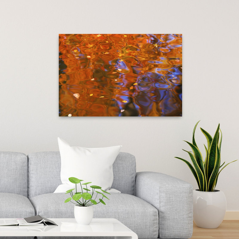 Rippled pattern on water surface Sacramento California USA 1 Piece Wrapped Canvas Wall Art, 91.44 cm H x 60.96 cm W