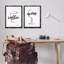 «Simple Coffee Wine Dessin», ensemble de 2 toiles flottantes encadrées noires par Martina Pavlova-799179130-799179133