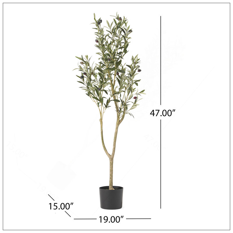ARTIFICIAL OLIVE TREE, 47" H x 19" W x 15" D