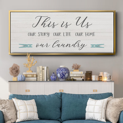 Us and Our Laundry- Framed Canvas