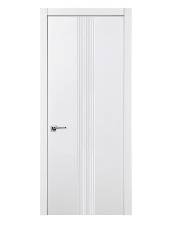 M34 Pre-hung White Laminate Interior Door Left/Right, L 27,75 po x H 80 po, Droite