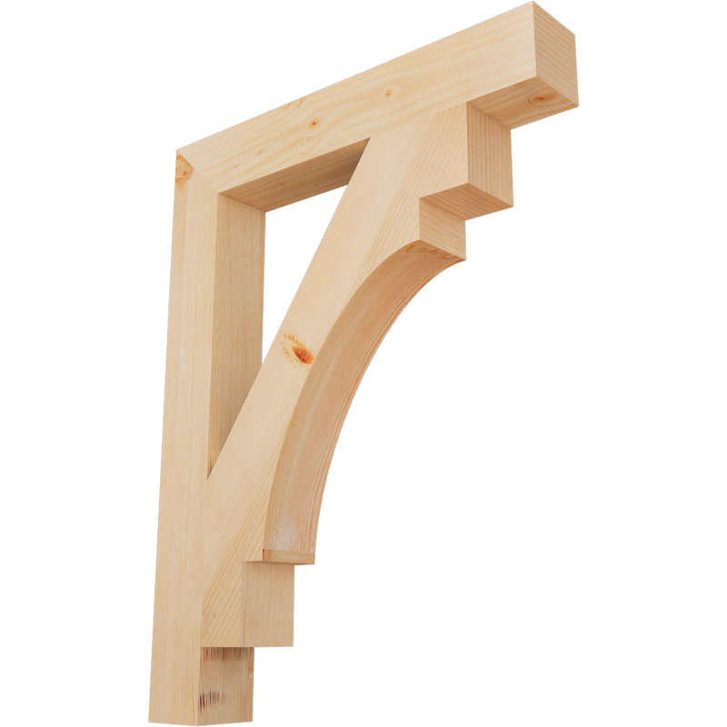 Support l 3 1/2 po x P 26 po x H 34 po Merced, H 34 po x l 4 po x P 26 po, Douglas (lisse)