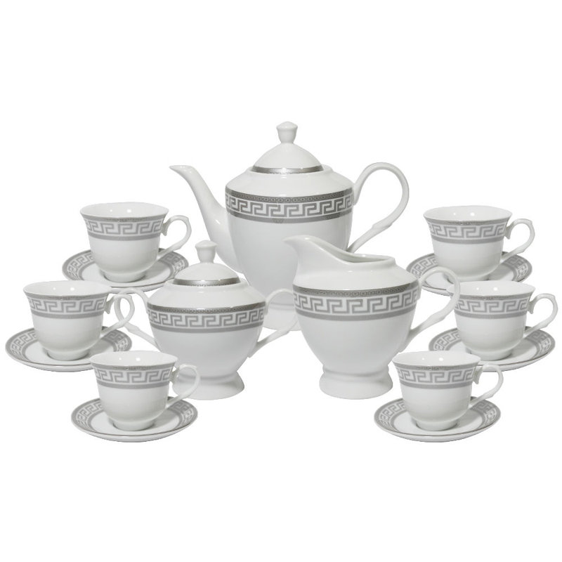 Mercer41 Ocilla 43oz. Geometric Teapot, Silver