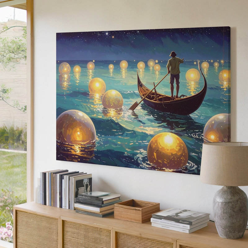 Art mural sur toile Celestial Gondola, H 9 po x l 12 po