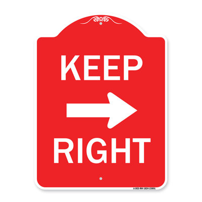 Signmission Designer Series Sign - Keep Right Sign (Right Arrow)/23891
