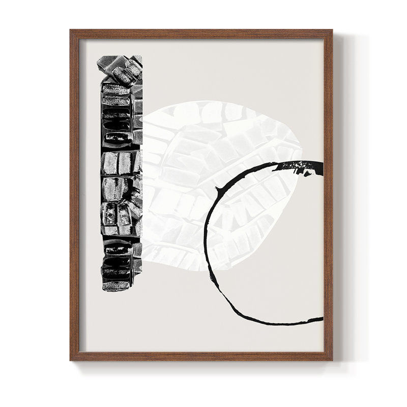 Zen Zen I, reproduction encadrée - bois massif, Brun, H 28 po x l 22 po