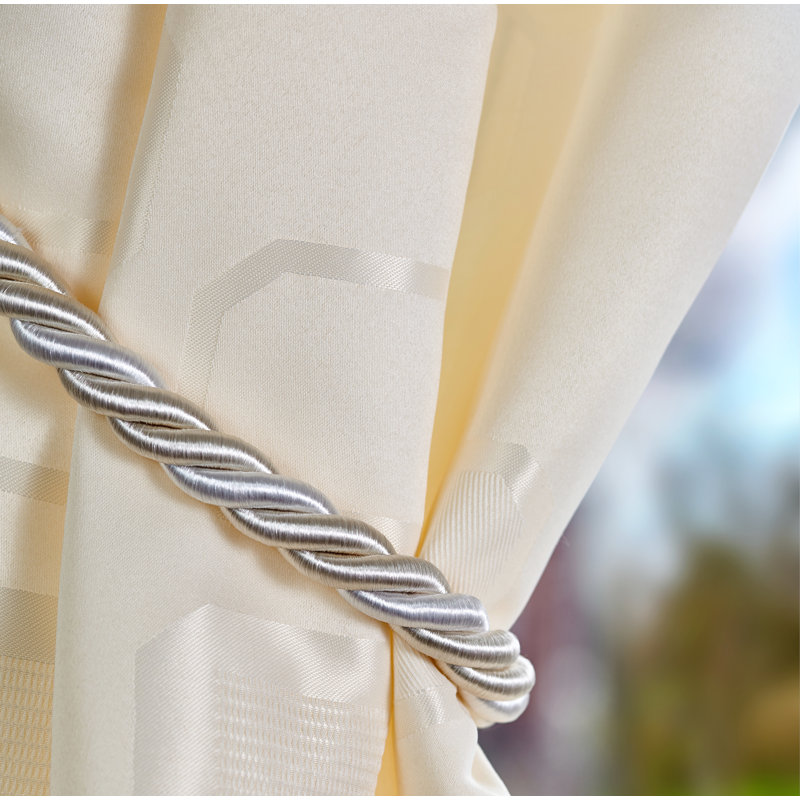 Triggs Aubergine Fabric 36cm Curtain Holdback/Tieback, Natural