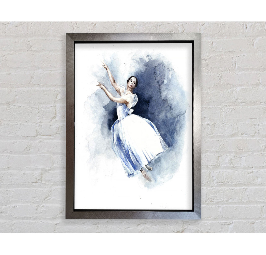 Weiße Ballerina 6 - Einzelner Bilderrahmen Kunstdrucke