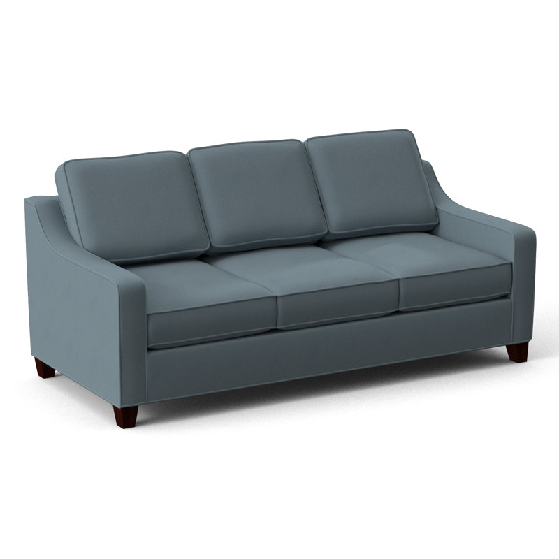 Clark 82" Square Arm Sofa Bed Sleeper with Reversible Cushions, Empire Mahogany, Dillon Williamsburg, Hybrid