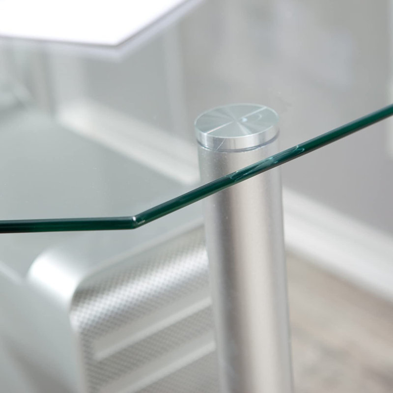 Bureau en coin Liloh, Transparent