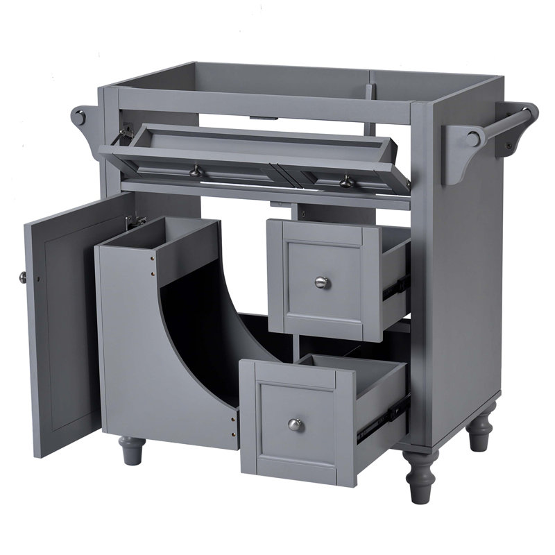 Meuble-lavabo de 30 po sans lavabo supérieur, Gris