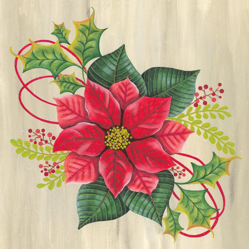 Poinsettias de Noël, H 30 po x l 30 po