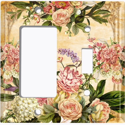 Patterned 2 - Gang Combination Plate Standard Combination Wall Plate