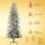 Arbre de Noël avec branches enneigées, arbre de Noël artificiel floqué avec lumières jaunes claires