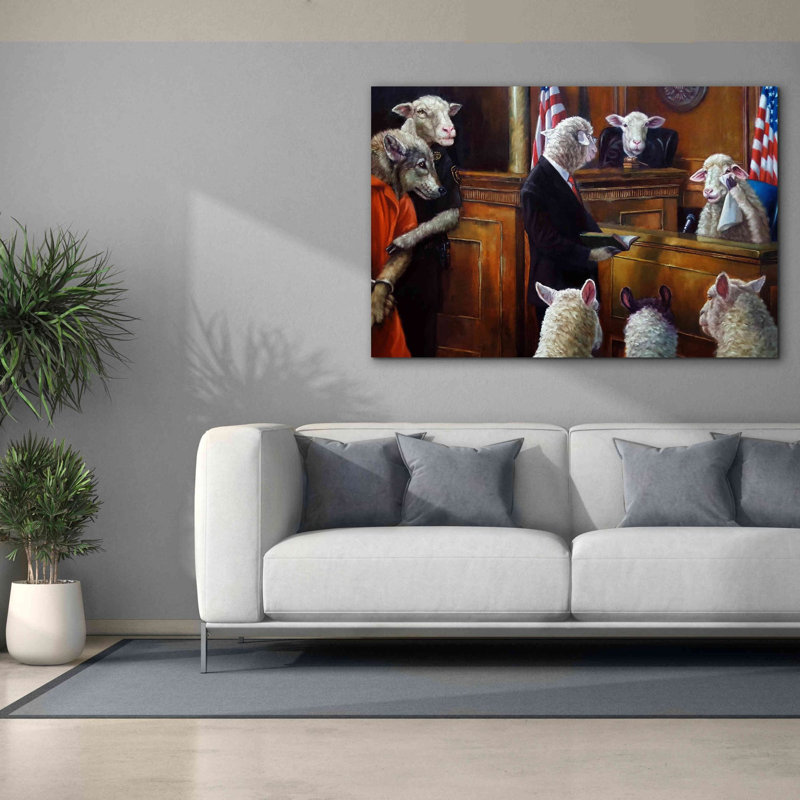 «Eyew témoin» par Lucia Heffernan, reproduction sur toile tendue, H 40 po x l 60 po x P 1,5 po