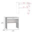 Bureau d'écriture compact avec tiroir et tablette inférieure 80 C pour petits espaces et poste de travail efficace-1597281724