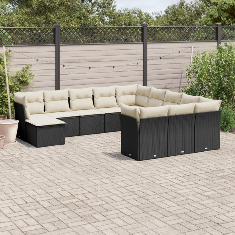 Ensemble de canapé de jardin modulaire en rotin PE Vidaxl