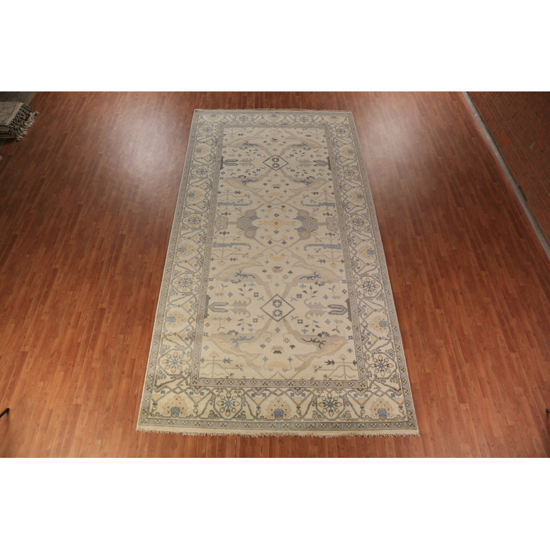 Tapis unique en coton 15 pi 8 po x 8 pi 2 po Chipola beige et ivoire