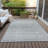 Machine Washable Indoor/Outdoor Kirksville ACN2150 Striped Rug-263315437