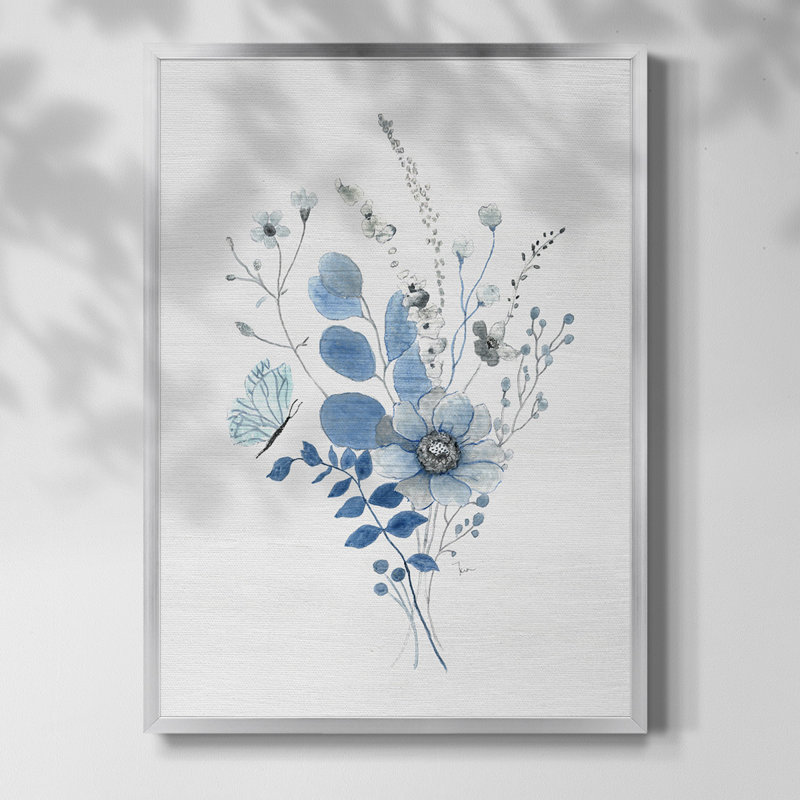 «Ocean Crush I», reproduction encadrée, Pas de tapis, Toile avec cadre argenté
