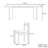 Simple retro rectangular dining table set-106735846
