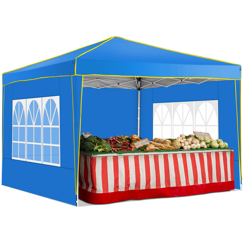  10' x 10' Pop up Canopy, UV and Rain Resistant Canopy , Blue