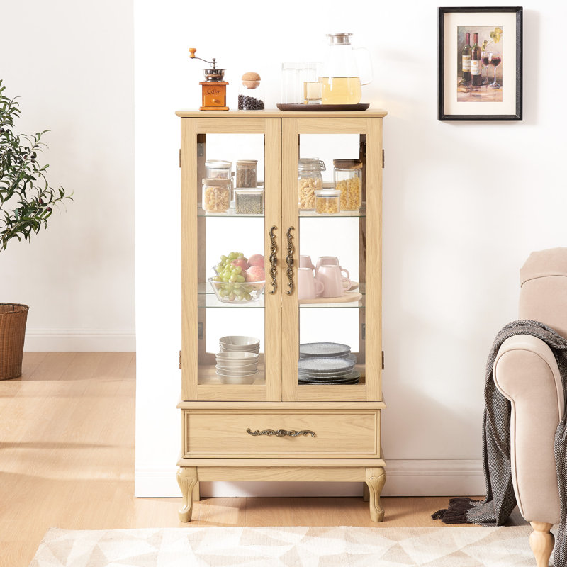 Armoire décorative avec tablettes réglables, 2 portes et 1 tiroir