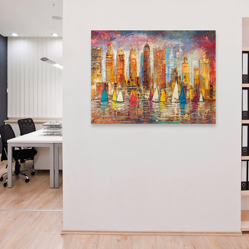 Sailing In New York by Luigi Florio - Wrapped Canvas Art Prints, 70cm H x 100cm W x 4cm D