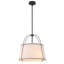 Luminaire suspendu cylindrique à 3 lumières avec abat-jour en tissu blanc-1040338214