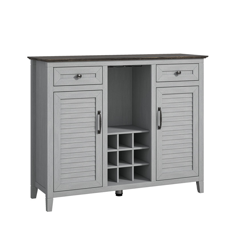 Armoire de bar 47,44 po Elishia, Gris