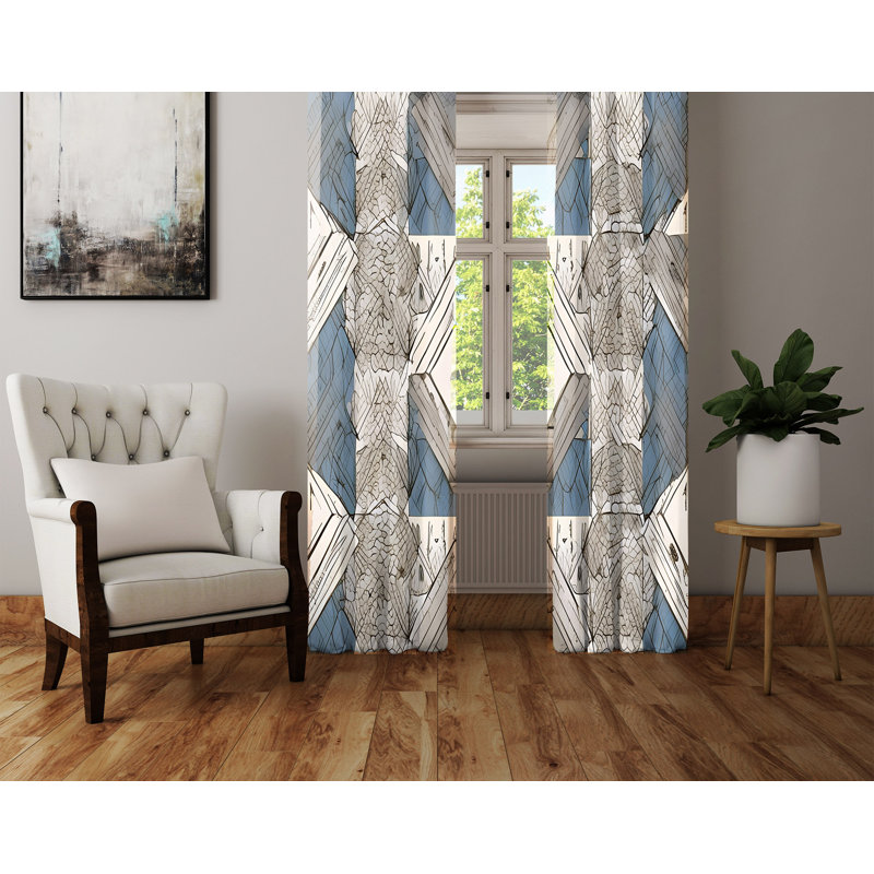 Brennden Semi Sheer Curtain Pair, 20" W x 52" L