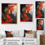Volcan rouge et doré VI - art mural abstrait-429705079-463067467