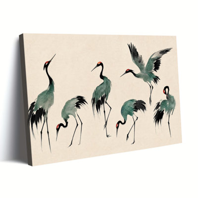 Encre de chine, art de toile aquarelle sur toile vintage