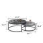 2 Piece Round Medieval Modern Nested Coffee Tables, Stackable Living Room Decorative Tables-1096619836