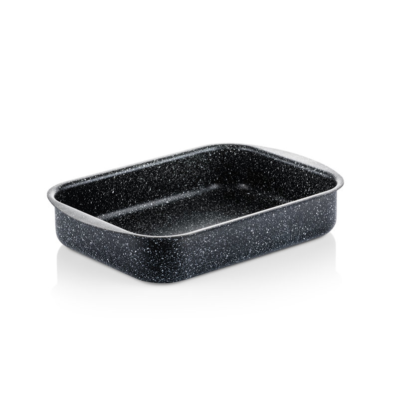 Westinghouse Non Stick Roasting Tin - Roasting Tray Oven Dish - Black Marble, 30cm