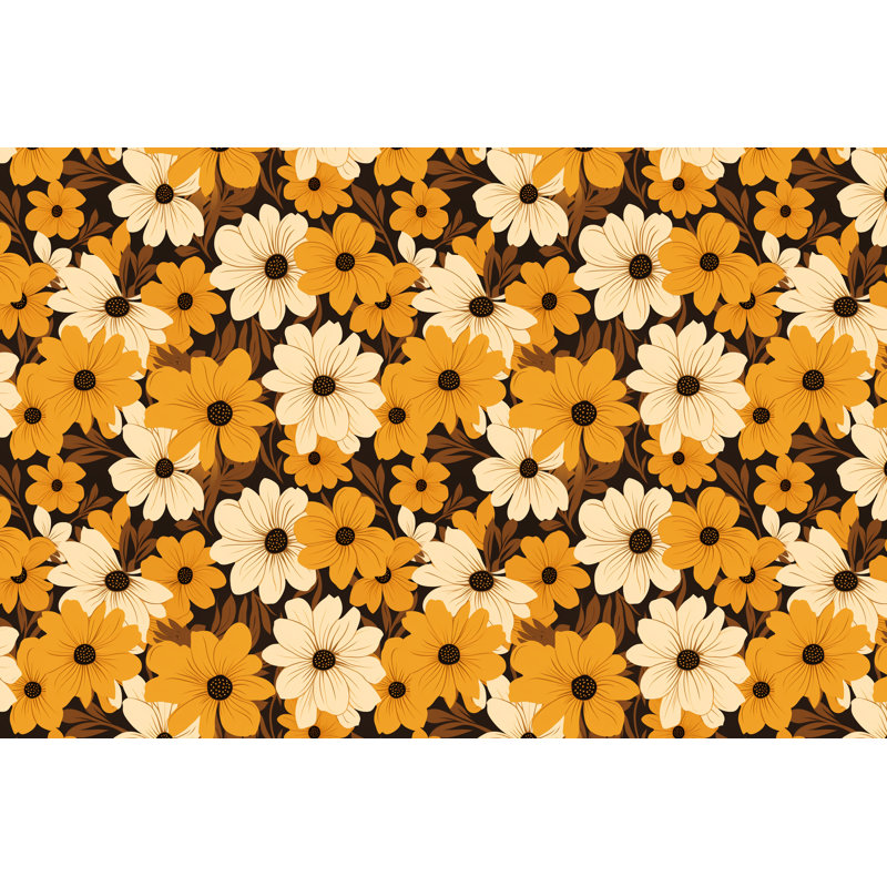 Rideaux à motif floral - 6136, L 20 po x L 82 po