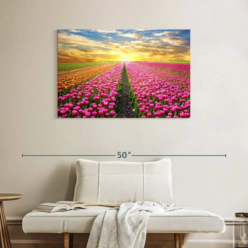 Champ de tulipes, H 26 po x l 39 po
