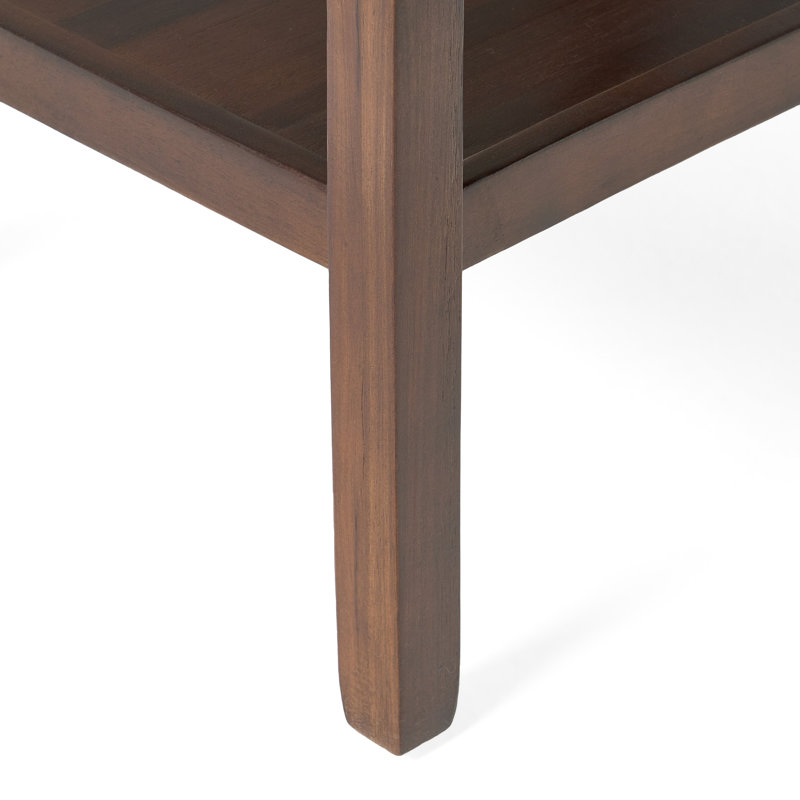 Zara End Table with Storage, Brown Mahogany