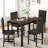 Kaedon 4 - Person Faux Marble Top Four Leg Dining Set-752499707