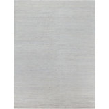 Wool Striped Area Rug in Cream