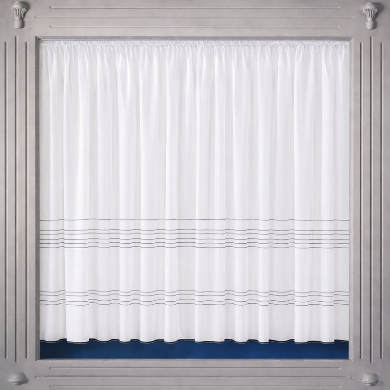 Floral Ruffled Cafe Curtain, 91cm W x 200cm L