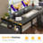 55" Computer Desk with Metal Frame, Waterproof Surface & Storage Bag – Ideal for Office Use-958896039-958896032