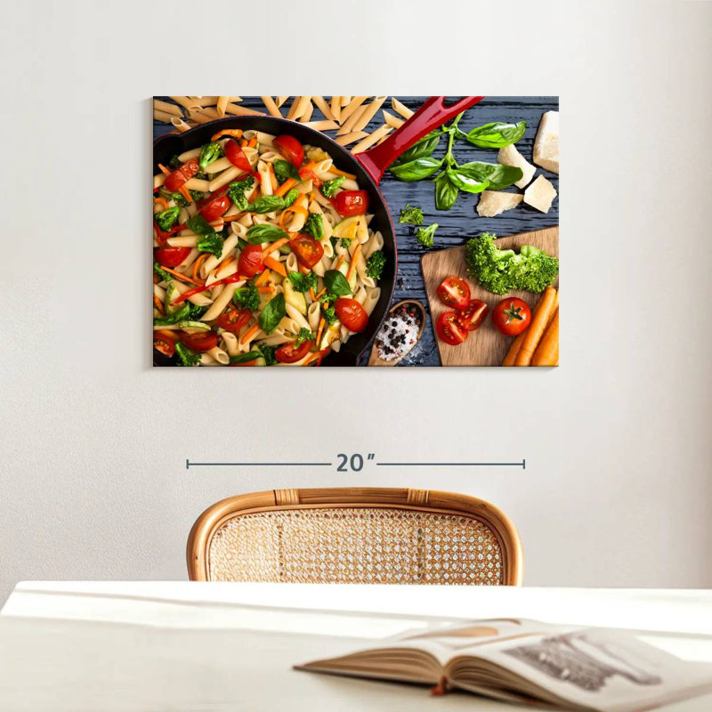 Yarlin Spring Vegetables Pasta, 16" H x 24" W