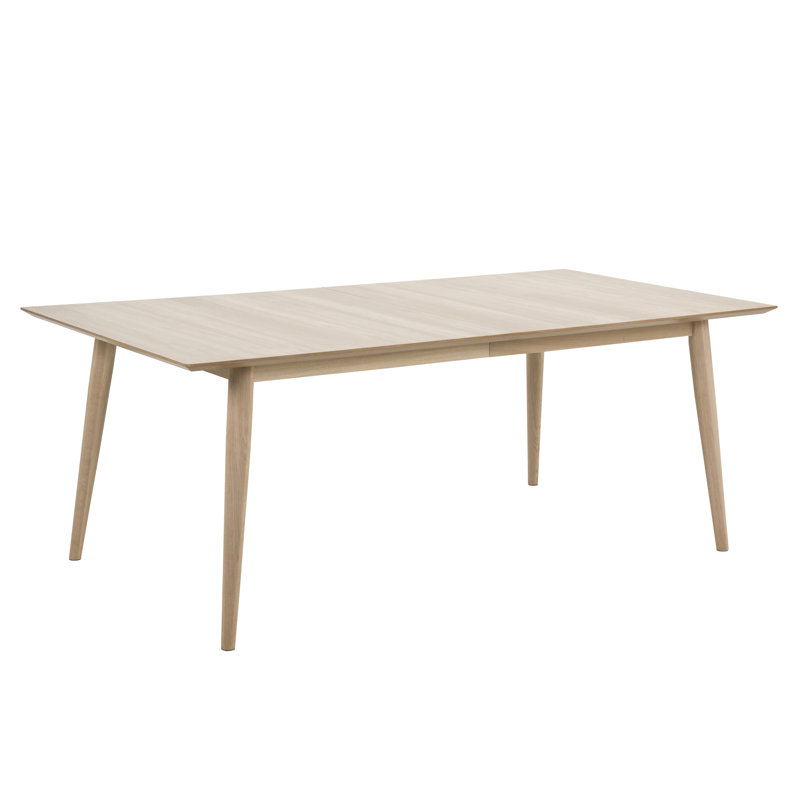 Ryann Extendable Solid Wood Base Dining Table, Oak