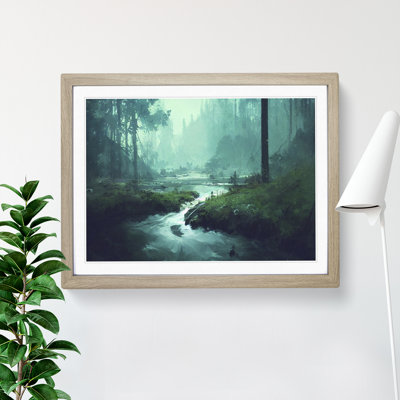 Enigmatic Forest Stream - Single Picture Frame Print