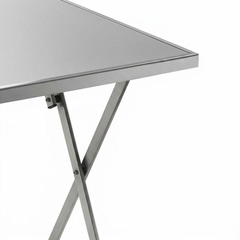 Elowen Gun Metal Trestle Base Dining Table Seats 2